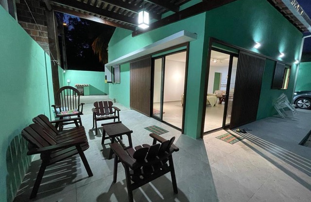 Casa verde no Pontal de Maracaipe