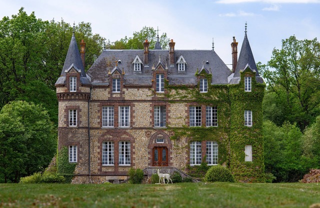 Castle nested in the forest of "Le Perche" region - lower Normandy