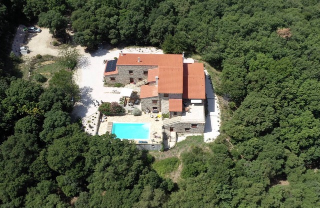 Catalan farmhouse with sea view, 65 ha of private forest, biodiversity conservation