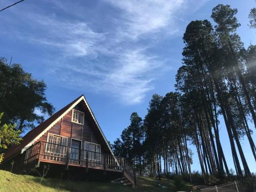 Chalé Aconchego na Natureza- rústico, confortável e bem localizado