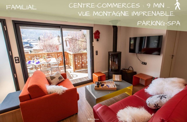 Chalet Hygge Saint-Lary center: Cosy /2 bdrms /Spa /Breathtaking view /Parking