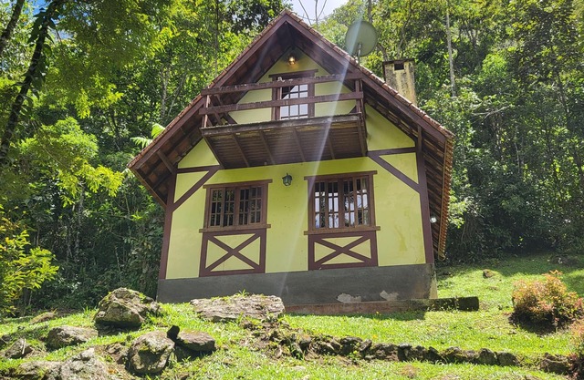 Chalet with private waterfalls