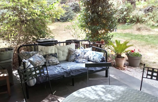 Character house between lake and ocean