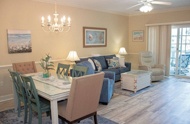 "Chic 2-bedroom Villa with Pool and Golf Course Views on 2nd Floor!"