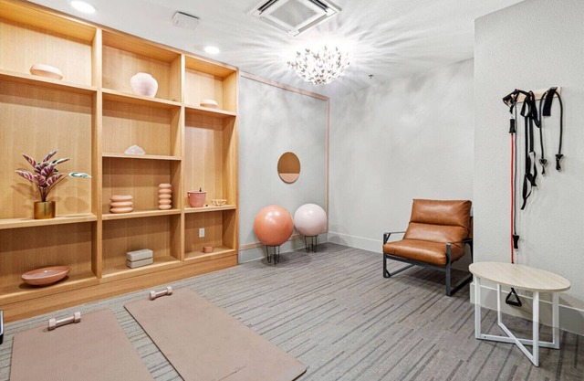 Chic Bishop Arts Suite | Fitness + Yoga + Games
