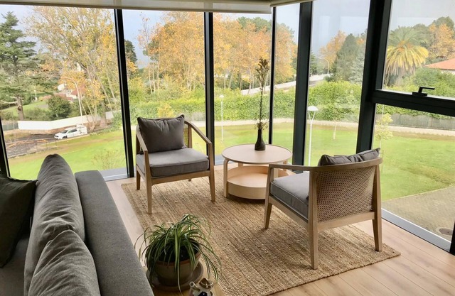 Contemporary architecture near the beach.