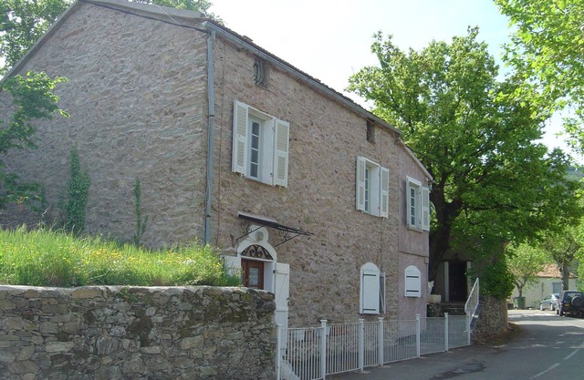 Corsican authentic and typical village stone house