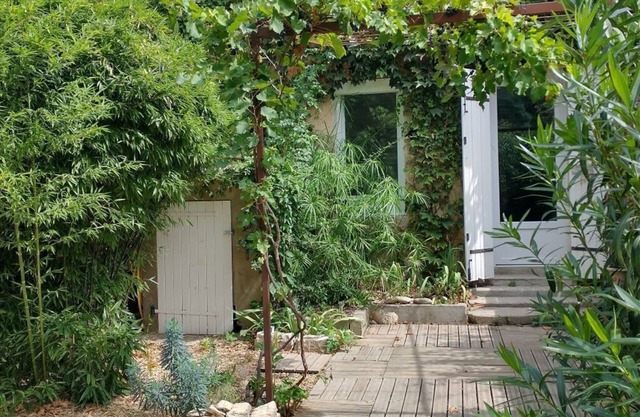 countryside hamlet house with garden