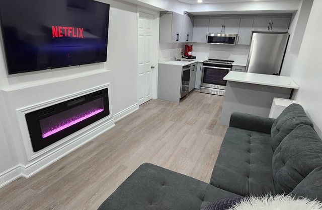 Cozy 2 Bedroom Guest Suite with Electric Fireplace