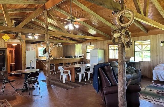 Cozy cabin located on 168 acres of quiet country living.