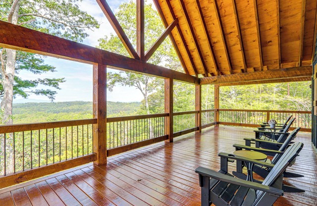 Deck, Panoramic Views: Serene Mineral Bluff Cabin!