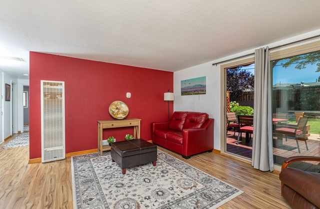 Desert Oasis with a deck and private backyard