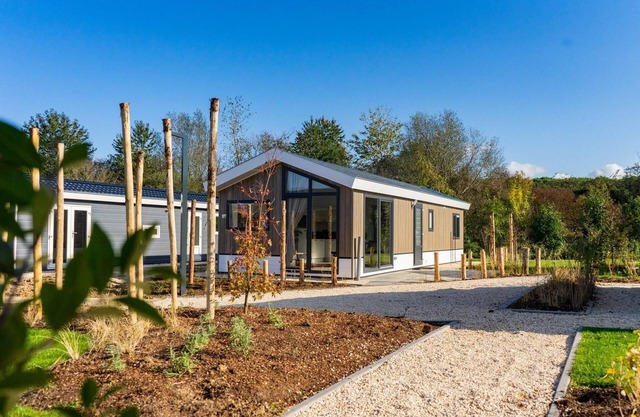 Detached chalet with two bedrooms, one bathroom and a dishwasher