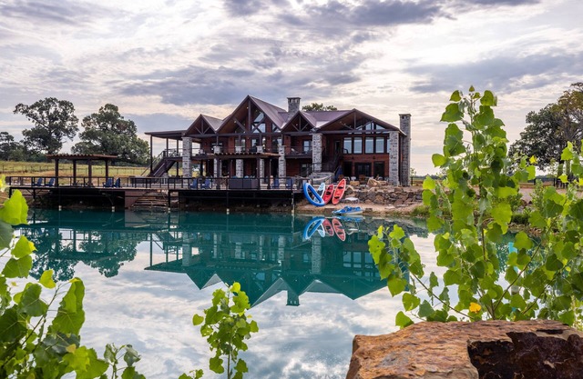 Discover the Beauty of Crystal Lake Ranch Mansion in Broken BowEscape to your own private retreat. The Mansion at Crystal Lake Ranch is a 6,000 sq ft luxury lodge nestled on a secluded 6-acre estate with a private pond, horse pasture views