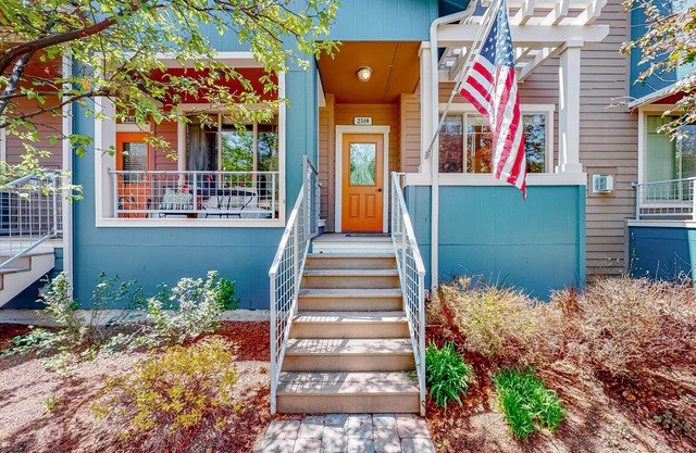 Dog-friendly townhome near year-round recreation with pool, hot tub, balcony, AC