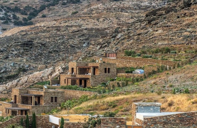 Dolce Villa Tinos Kardiani in Stone & Sunset Views