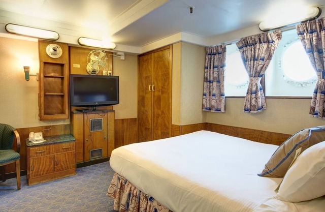 Elegant Room on Historic Ship Perfect for a Romantic Escape