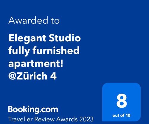 Elegant Studio fully furnished apartment! @Zürich 4