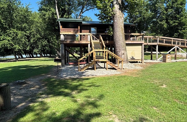 Endangered wild life observation cabin.