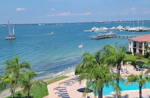 Enjoy A Piece Of Paradise! Beautiful water view from this light, bright condo