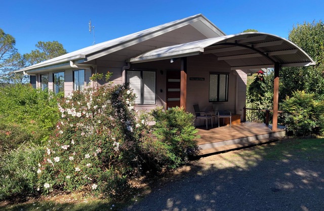 Enjoy stunning views of the Glasshouse Mountains and the rolling countryside