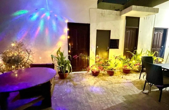 Entire terrace with jacuzzi and hall for diwali party