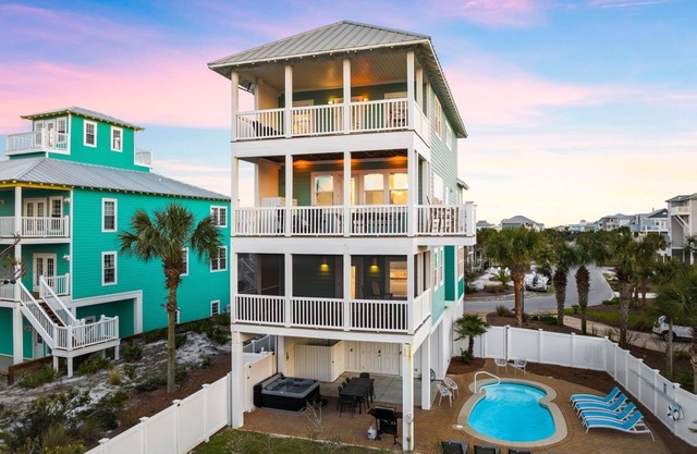 Fall Availability! The Sandy Seahorse - Dog Friendly Home with Pool, Firepit, and Hot Tub!