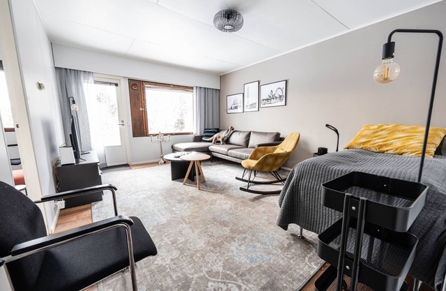 Family- and pet-friendly, cozy 2-bedroom apartment with sauna in Ranua downtown
