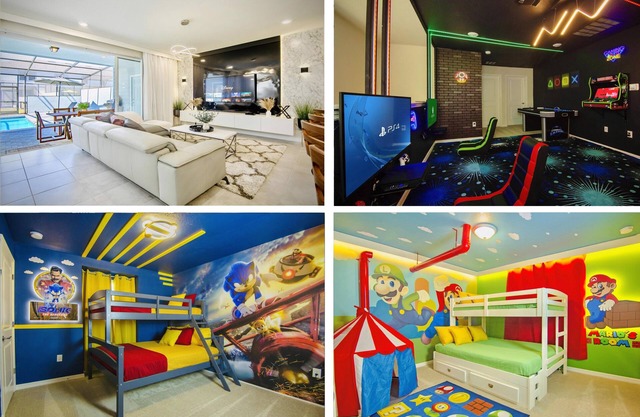 🌴 Fantastic 5BR Townhome w/Game Room + Private Pool | 8mi to Disney 🎮☀️