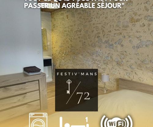 Festiv'Mans72 - Le Four à pain - Parking - Wifi - Circuit des 24h du Mans à 7 min