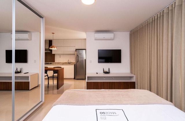 Flat acolhedor no Setor Bueno - Edifício The Expression - WI-fi - Garagem - TH1606