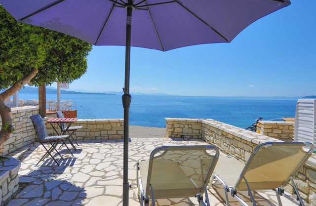 Fully Renovated Beachfront Dina: A/C, Private Terrace, WiFi