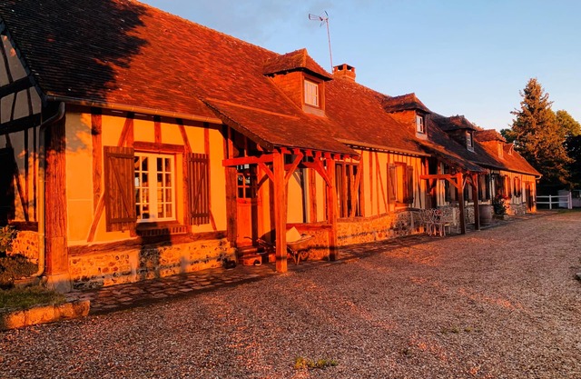 Gentle living in a farmhouse surrounded by apple trees