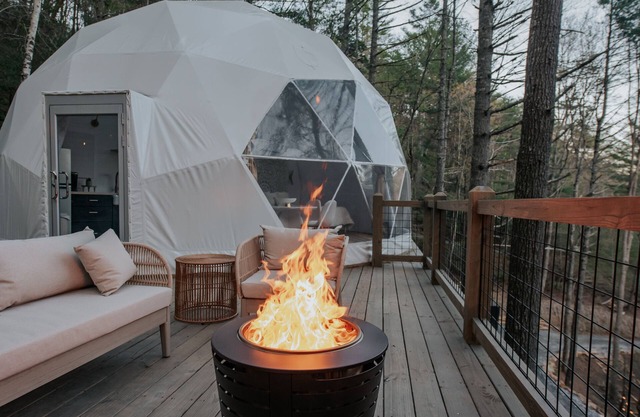 Glamp Blue Ridge - Dome 1, Betty. Escape to a dome on the falls