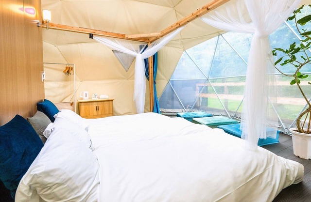 Glamping dome tent with toilet and semiopenair bath Pets allowed Room without meals plan/Ashigarakamigun Kanagawa