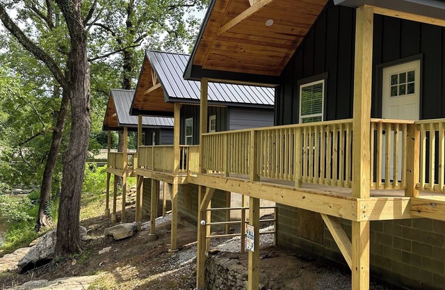 Griffen Mill Properties Cabin #8 by Waterfall in Salem Al with WiFi, AC