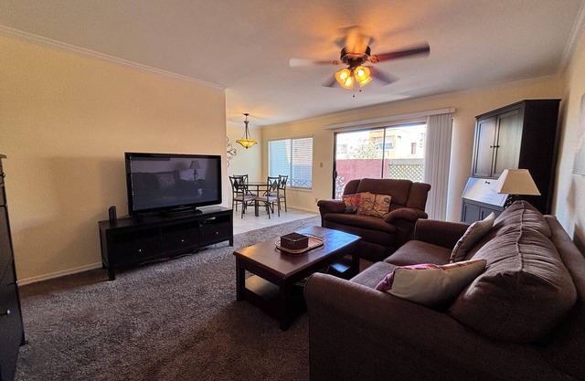 Ground level 2 bed, 2 bath condo, Heated community pool, spa & fitness center.