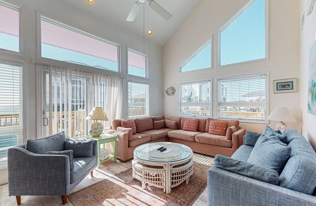 Gulf view home across the street from the beach - walk to shops/restaurants