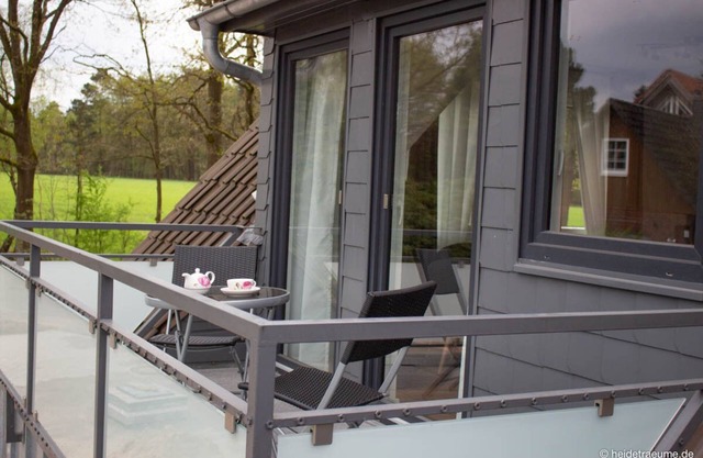 Heideträume Appartements "Pedalritter", balcony, nature reserve