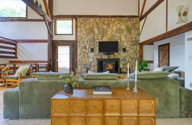 Historic Barn Retreat w/Pool & Pond Views | Longview Pond Lodge by AvantStay