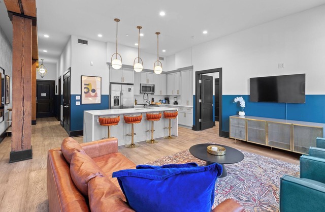 Historic Meets Modern–2 Bd/2BA Condo | Gym | Gameroom | Rooftop Pool | Prime Location