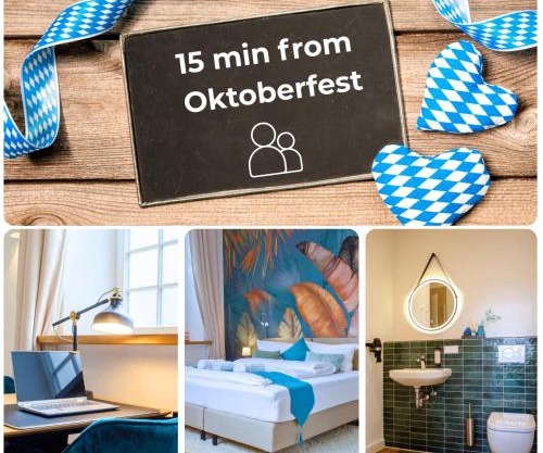 HOMELY STAY Studio 4 - Chic Self-Check-In Room for Short Stays - 15 min from Oktoberfest