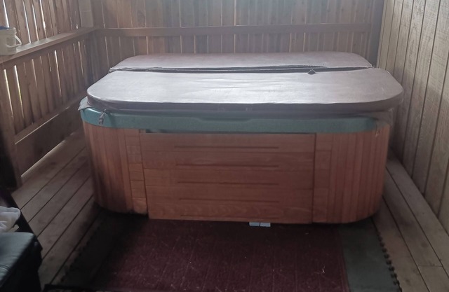 Hot Tub and King bed with 3 other beds
