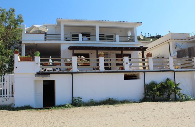 House on the beach of Punta Piccola at the Scala dei Turchi