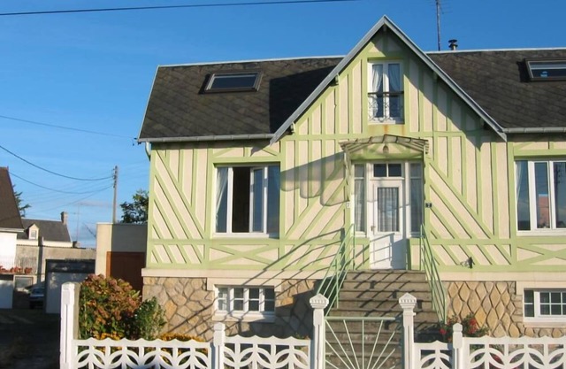 House with garden in the center of the D-Day landing beaches