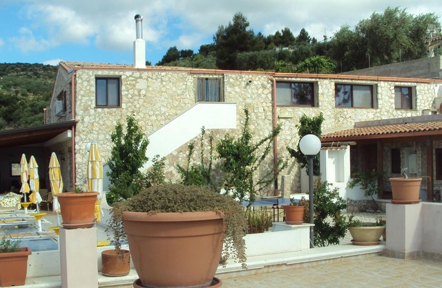 House with garden in a peaceful and relaxing context