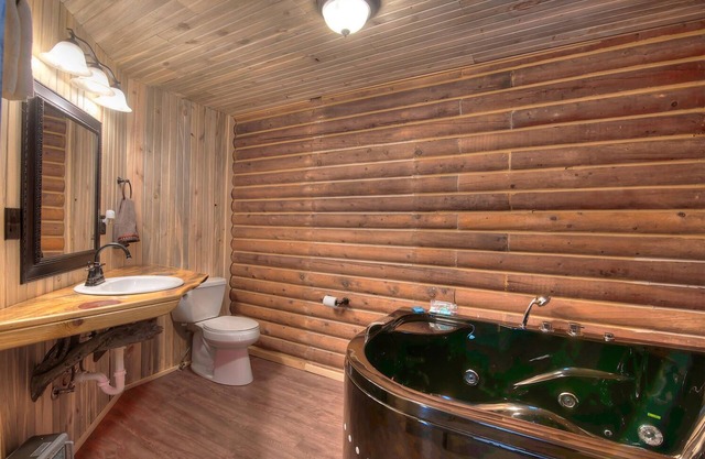 Hummingbird log cabin with private jacuzzi
