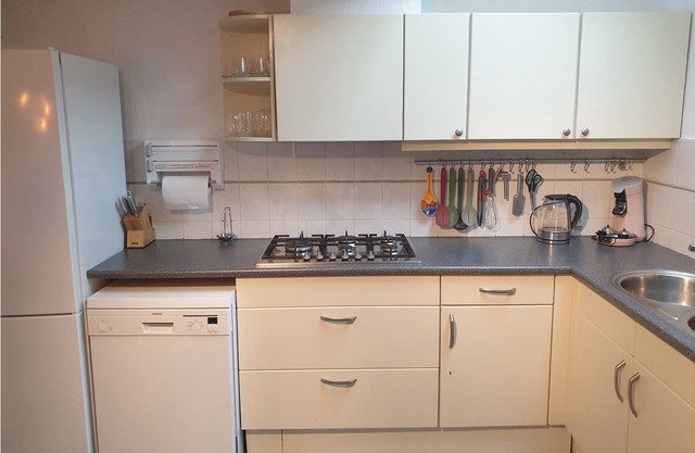 In a residential area, close to big cities, Leiden, Den Haag & Amsterdam.