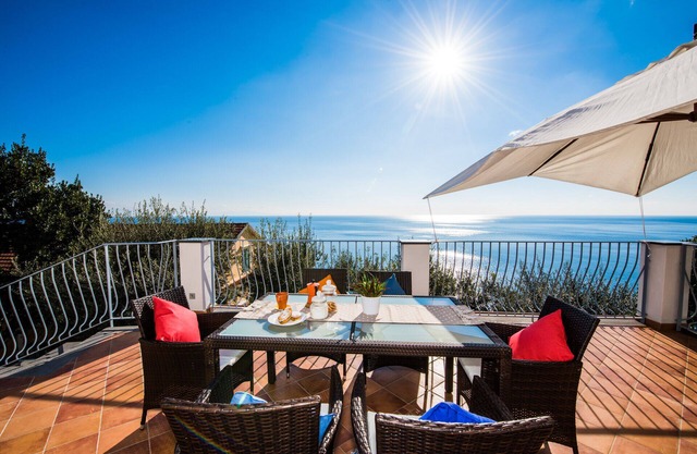 In Amalfi villa sea view at 200 Mt from the beach.available for event