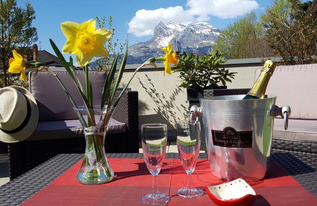 In HEART of St Gervais, PARKING, WIFI .